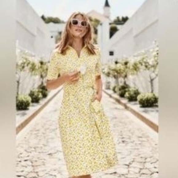 Boden Yellow Floral Shirt‑Dress - Picture 13 of 13